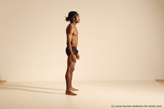 Underwear Man Another Athletic Black Dancing Dreadlocks Dynamic poses Academic