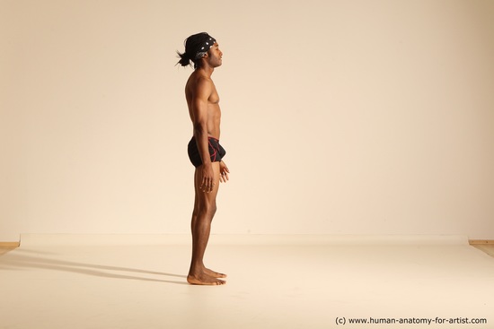 Underwear Man Another Athletic Black Dancing Dreadlocks Dynamic poses Academic