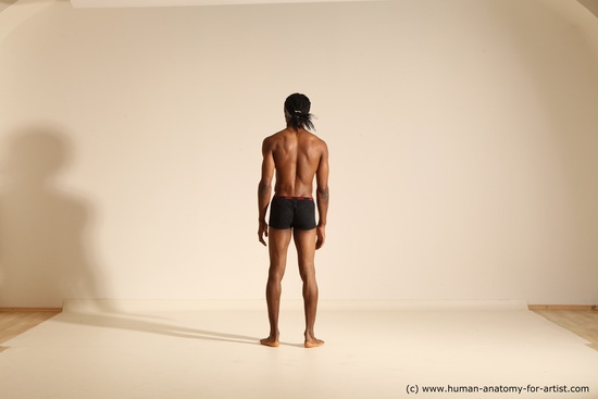 Underwear Man Another Athletic Black Dancing Dreadlocks Dynamic poses Academic