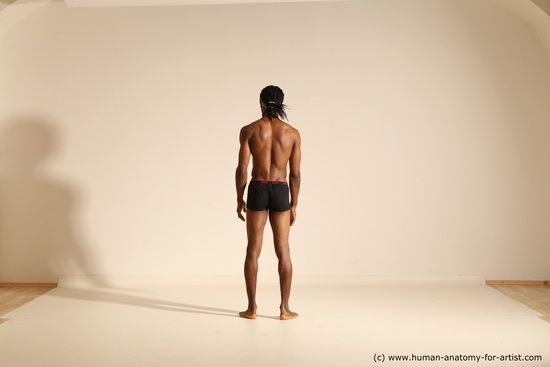 Underwear Man Another Athletic Black Dancing Dreadlocks Dynamic poses Academic