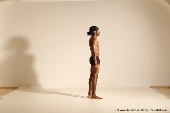 Underwear Man Another Athletic Black Dancing Dreadlocks Dynamic poses Academic