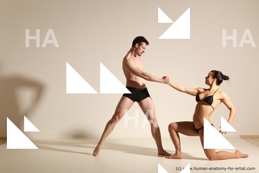 Underwear Woman - Man Athletic Dancing Dynamic poses Academic