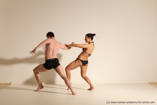 Underwear Woman - Man Athletic Dancing Dynamic poses Academic