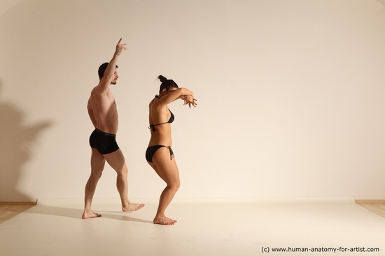 Underwear Woman - Man Athletic Dancing Dynamic poses Academic