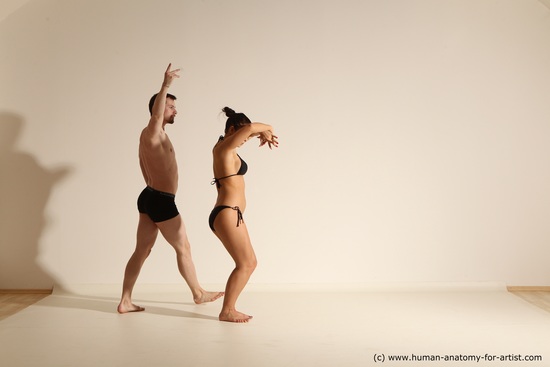 Underwear Woman - Man Athletic Dancing Dynamic poses Academic