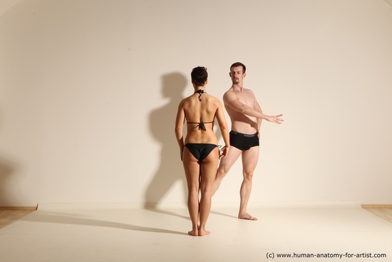 Underwear Woman - Man Athletic Dancing Dynamic poses Academic