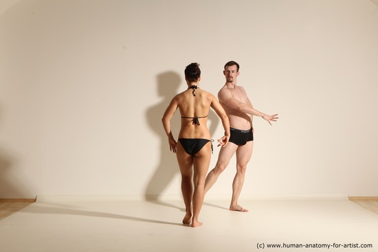 Underwear Woman - Man Athletic Dancing Dynamic poses Academic