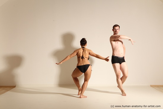 Underwear Woman - Man Athletic Dancing Dynamic poses Academic