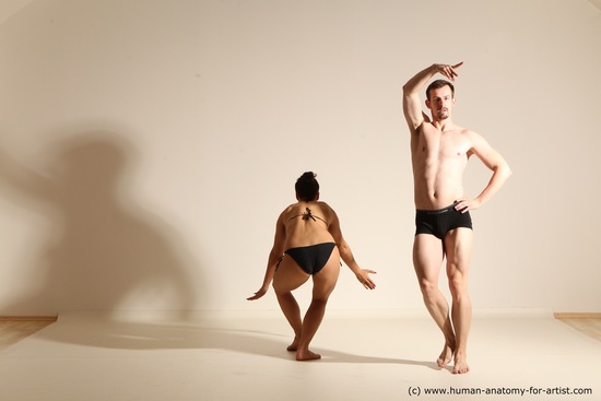 Underwear Woman - Man Athletic Dancing Dynamic poses Academic