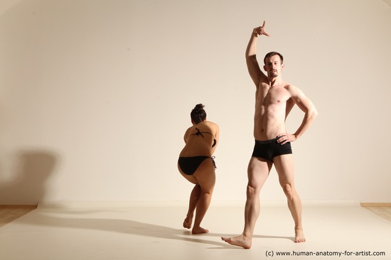 Underwear Woman - Man Athletic Dancing Dynamic poses Academic