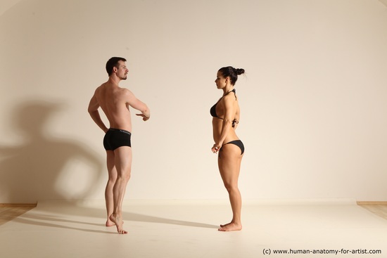 Underwear Woman - Man Athletic Dancing Dynamic poses Academic