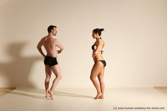 Underwear Woman - Man Athletic Dancing Dynamic poses Academic