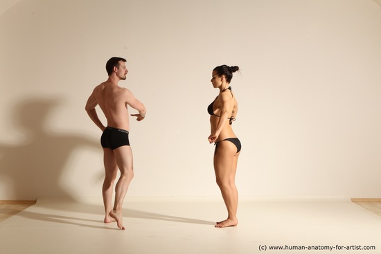 Underwear Woman - Man Athletic Dancing Dynamic poses Academic