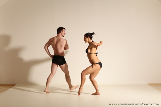 Underwear Woman - Man Athletic Dancing Dynamic poses Academic