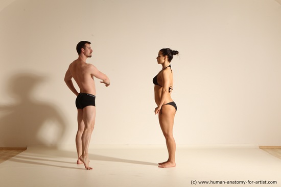 Underwear Woman - Man Athletic Dancing Dynamic poses Academic