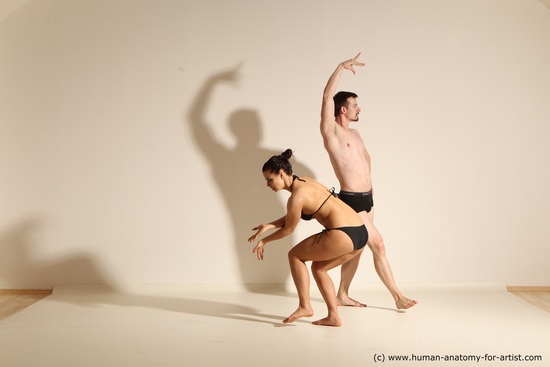 Underwear Woman - Man Athletic Dancing Dynamic poses Academic