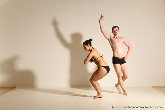 Underwear Woman - Man Athletic Dancing Dynamic poses Academic