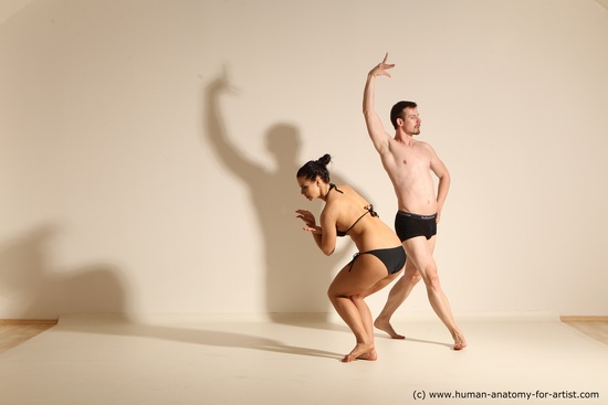 Underwear Woman - Man Athletic Dancing Dynamic poses Academic