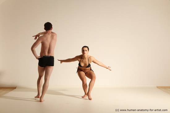 Underwear Woman - Man Athletic Dancing Dynamic poses Academic