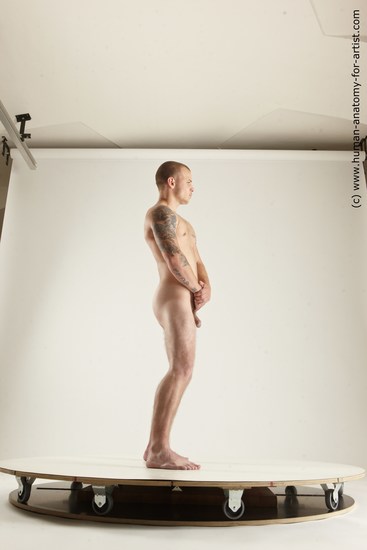 Nude Man White Sitting poses - simple Slim Short Brown Sitting poses - ALL Multi angles poses Realistic