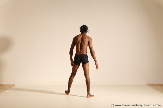 Underwear Man Another Athletic Black Dancing Dreadlocks Dynamic poses Academic