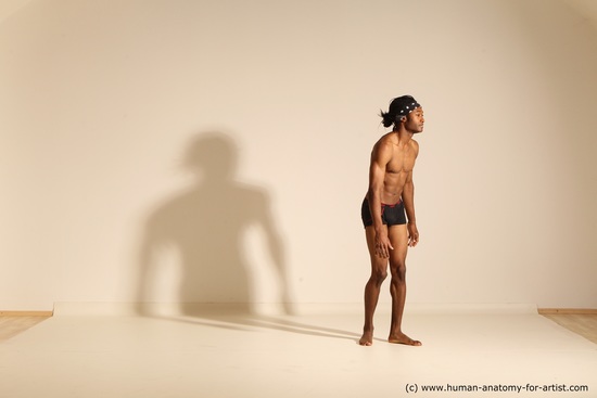 Underwear Man Another Athletic Black Dancing Dreadlocks Dynamic poses Academic