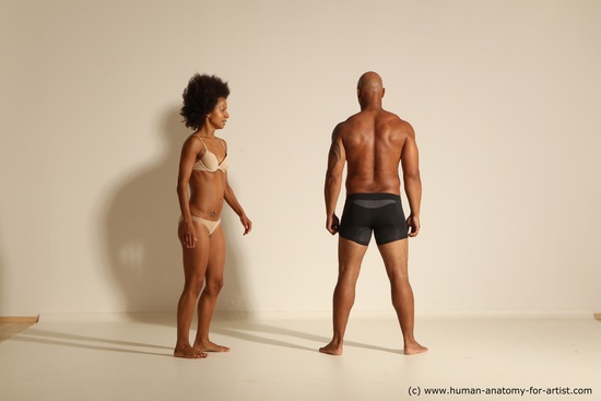 Underwear Woman - Man Another Athletic Black Dancing Dreadlocks Dynamic poses Academic