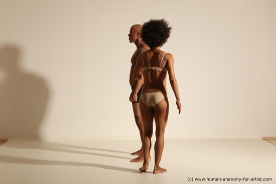 Underwear Woman - Man Another Athletic Black Dancing Dreadlocks Dynamic poses Academic