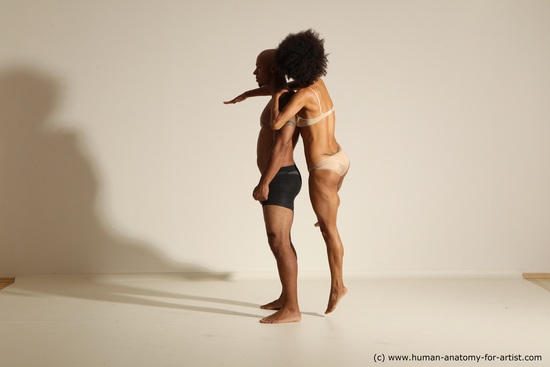 Underwear Woman - Man Another Athletic Black Dancing Dreadlocks Dynamic poses Academic