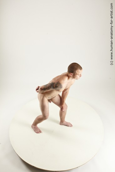 Nude Man White Standing poses - ALL Slim Short Brown Standing poses - simple Multi angles poses Realistic