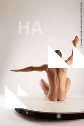 Nude Man White Slim Short Black Standard Photoshoot Realistic