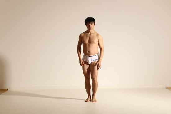 Underwear Martial art Man Asian Moving poses Slim Short Black Dynamic poses Academic