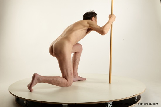 Nude Man Asian Underweight Short Black Standard Photoshoot Realistic