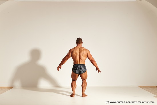 Underwear Gymnastic poses Man White Standing poses - ALL Muscular Short Brown Standing poses - simple Dynamic poses Academic