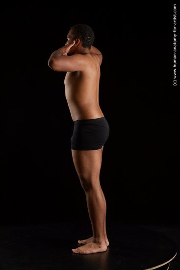 Underwear Man Black Standing poses - ALL Average Short Black Standing poses - simple Standard Photoshoot Academic