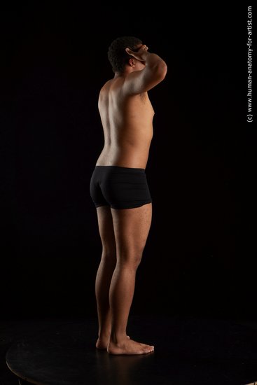 Underwear Man Black Standing poses - ALL Average Short Black Standing poses - simple Standard Photoshoot Academic