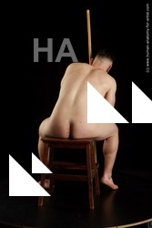 Nude Man White Sitting poses - simple Chubby Short Brown Sitting poses - ALL Standard Photoshoot Realistic
