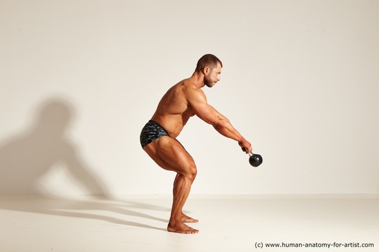 Underwear Gymnastic poses Man White Standing poses - ALL Muscular Short Brown Standing poses - simple Dynamic poses Academic