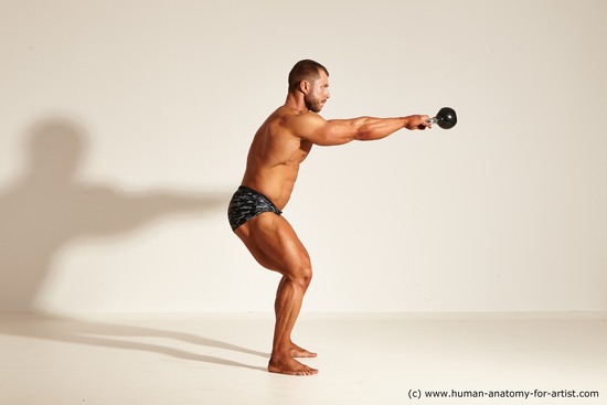 Underwear Gymnastic poses Man White Standing poses - ALL Muscular Short Brown Standing poses - simple Dynamic poses Academic