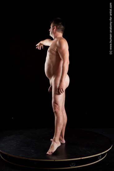 Nude Man White Standing poses - ALL Chubby Short Black Standing poses - simple Standard Photoshoot Realistic