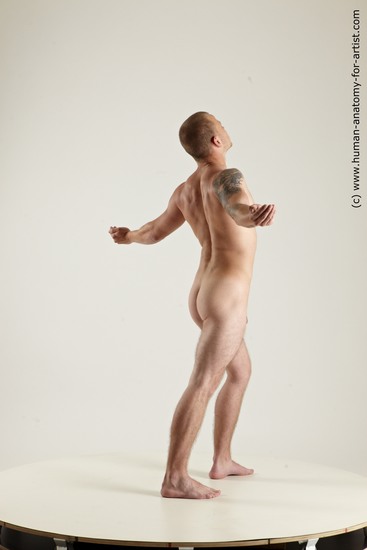 Nude Man White Standing poses - ALL Slim Short Brown Standing poses - simple Multi angles poses Realistic