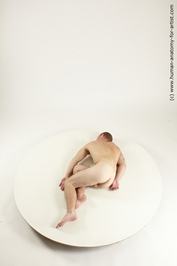 Nude Man White Laying poses - ALL Slim Short Brown Laying poses - on side Multi angles poses Realistic