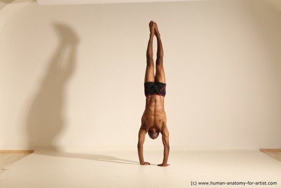 Underwear Man Athletic Black Dancing Dreadlocks Dynamic poses Academic