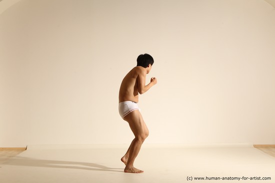 Underwear Man Asian Dynamic poses Academic