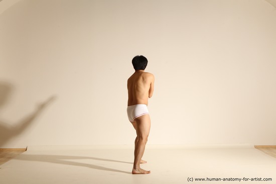 Underwear Man Asian Dynamic poses Academic