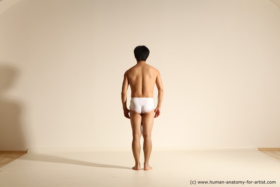 Underwear Man Asian Dynamic poses Academic