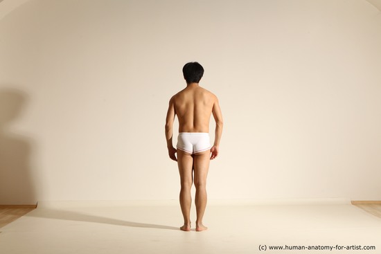 Underwear Man Asian Dynamic poses Academic