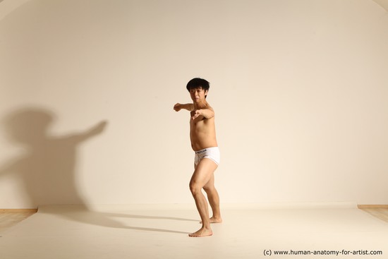 Underwear Man Asian Dynamic poses Academic