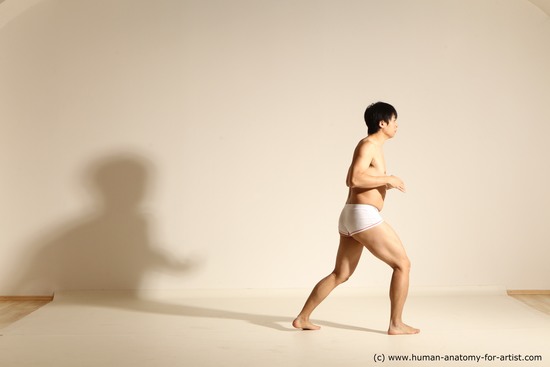 Underwear Man Asian Dynamic poses Academic