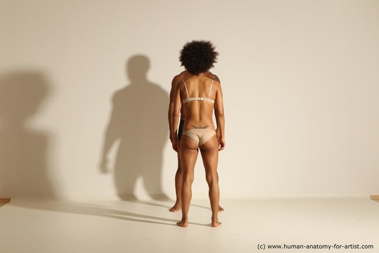 Underwear Woman - Man Black Dynamic poses Academic